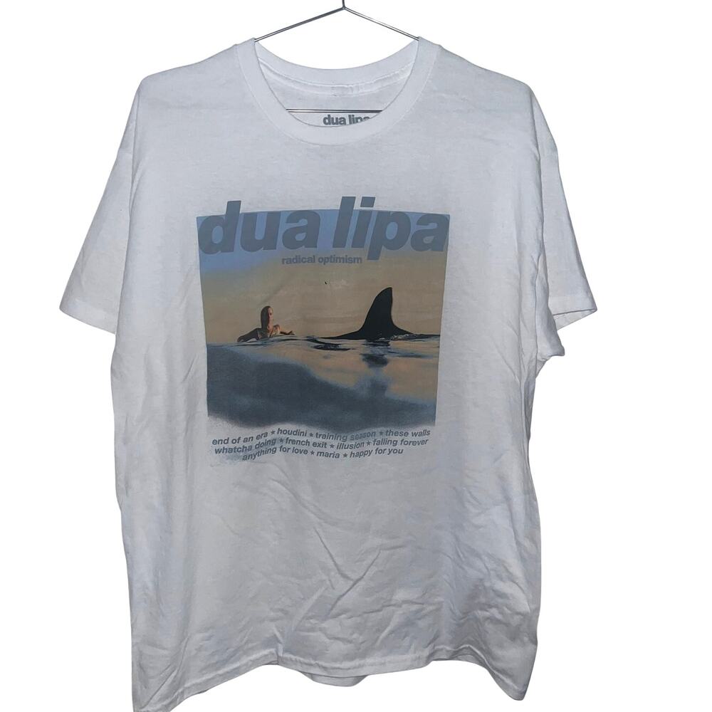 Dua Lipa Official Merchandise Graphic Tee Shirt | Radical Optimism | Sz L | EUC